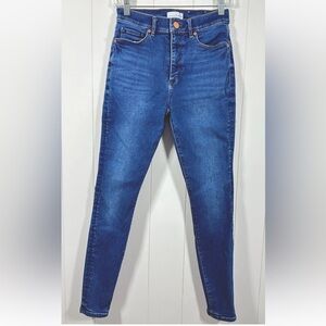 Ann Taylor LOFT Leggings Women Denim Blue Jeans High Waist Skinny Leg Sz 26/ 2